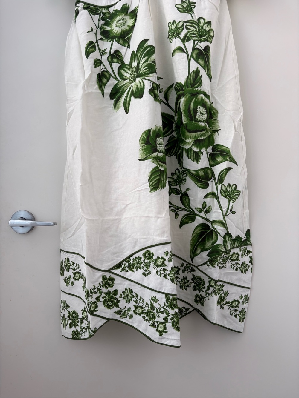 NWOT Farm Rio Off-White Green Floral Cascade Midi Dress XL - Picture 5 of 16